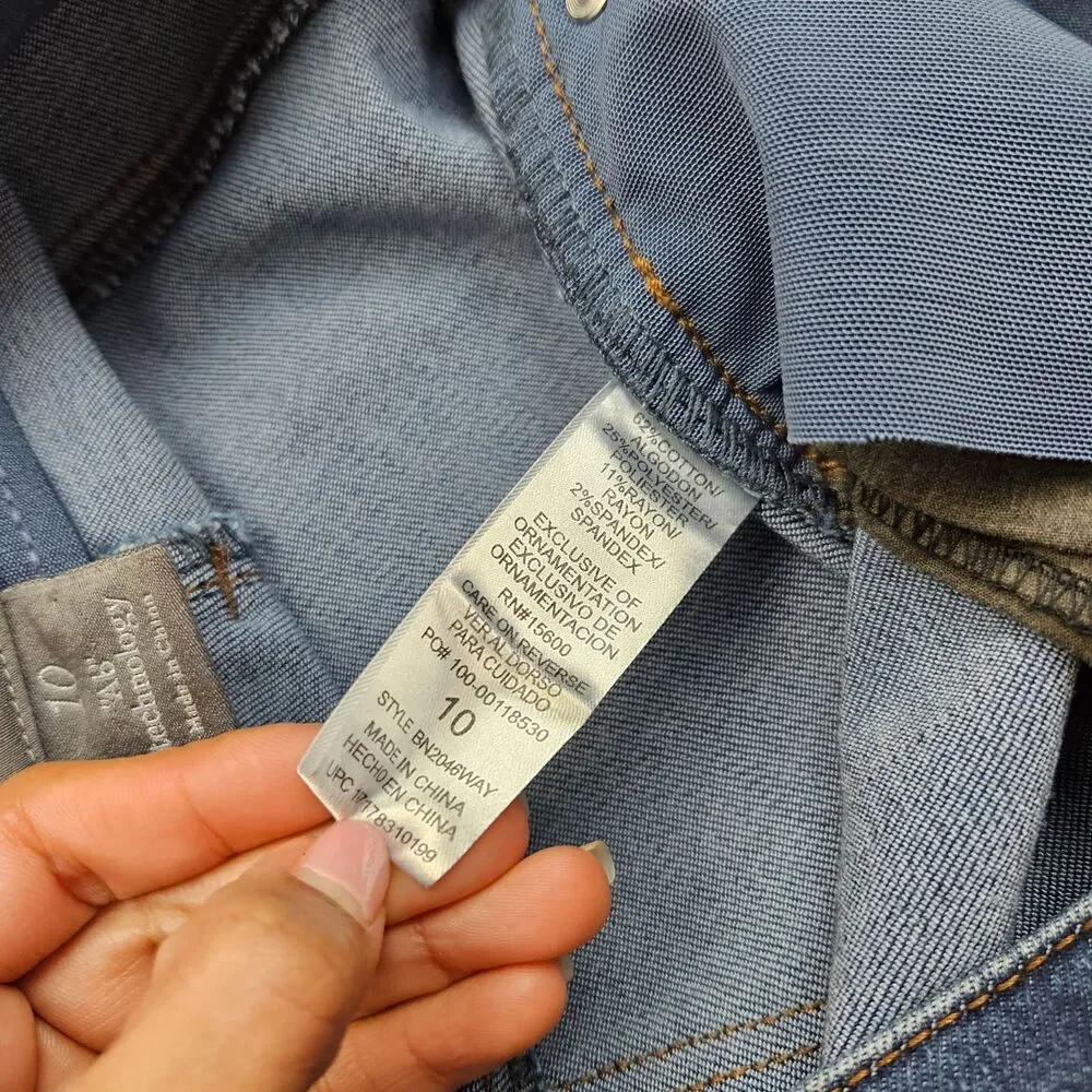 Democracy Ab Technology Fray Hem Itty Bitty More Bootcut Jeans Womens 10 - Picture 4 of 11